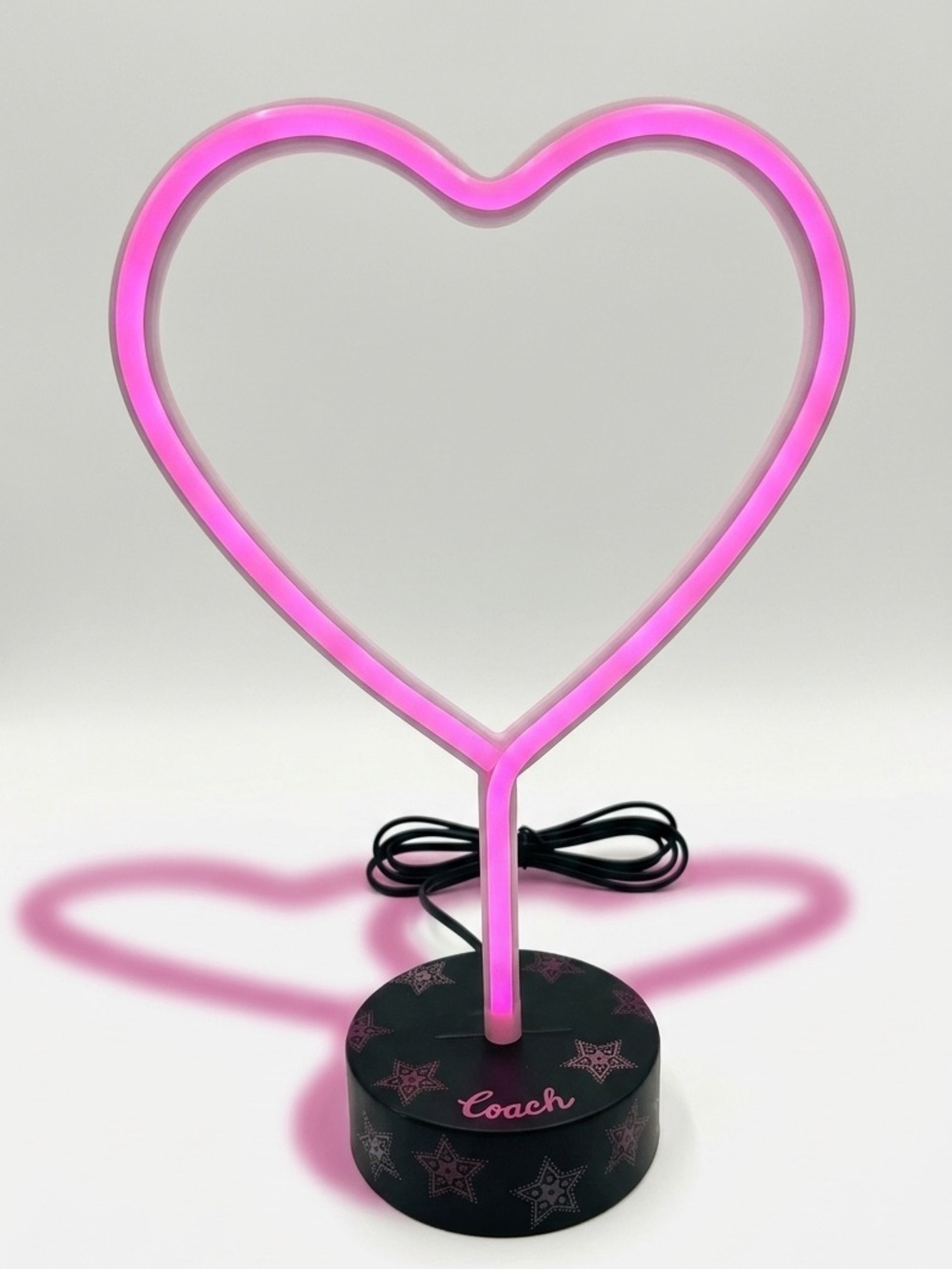 COACH Pink Heart LED Neon Accent Lamp